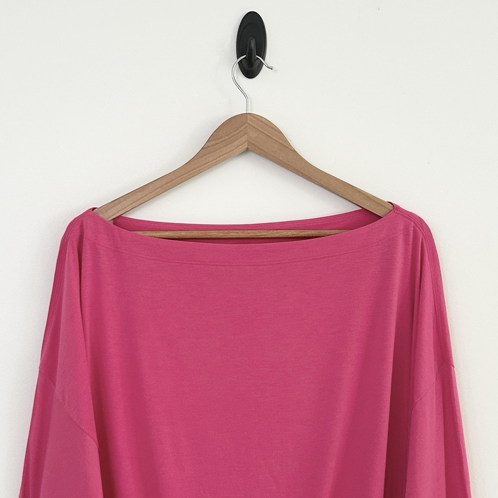 Athleta XL Pink Long Sleeves UPF 25 Breathable Moisture Wick Cool Down Top NWOT - Picture 3 of 16